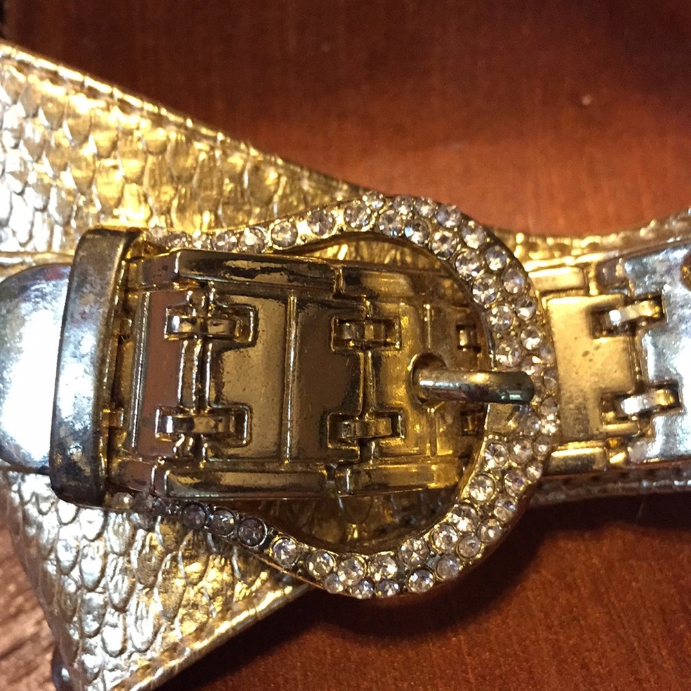 Gold blinged Milan 44 sandals size 9 - Picture 2 of 10